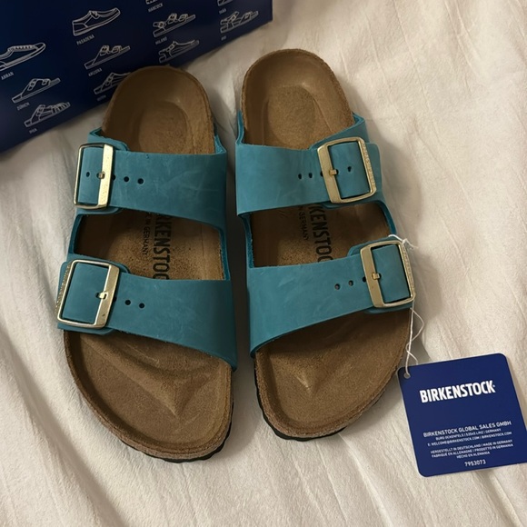Brand New Birkenstock Turquoise 38 - Picture 1 of 8